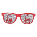 Red Iconic Sunglasses w/ Pinhole Printed Lens